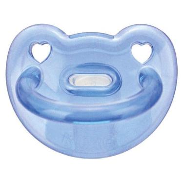 Imagem de Chupeta Silicone Ortodôntico Kuka Soft - Azul 6 Meses, Azul