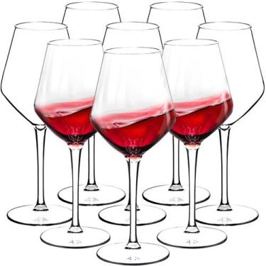 Imagem de Conjunto de 8 taças de vinho de plástico Crayline de 8 444 ml Tritan s