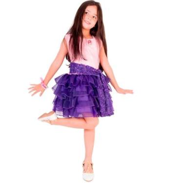 Imagem de Fantasia da Violeta Princesa Disney Original Luxo, Violeta, M 5 - 8