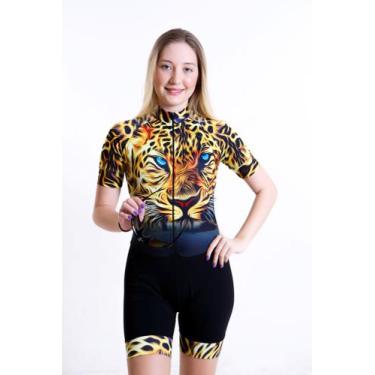 Imagem de Macaquinho Ciclismo Feminino Animal Print  - Lislinda