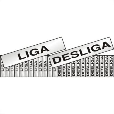 Imagem de Placa Sinalizacao Aluminio 03X01 ''Liga/Desliga'' 24 Pecas 100Cq - SIN