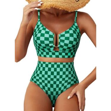 Imagem de Conjunto de Biquíni Sem Aro Herseas Cintura Alta Verde