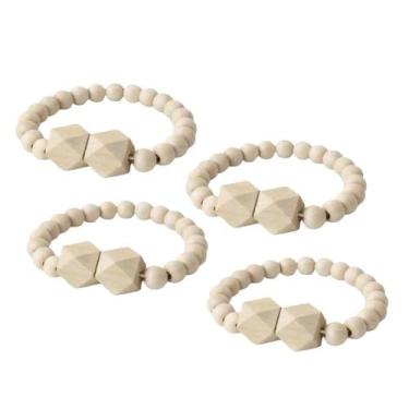 Imagem de Abraçadeira Prendedor Presilha de Cortina Magnético Decorativo Wood c/