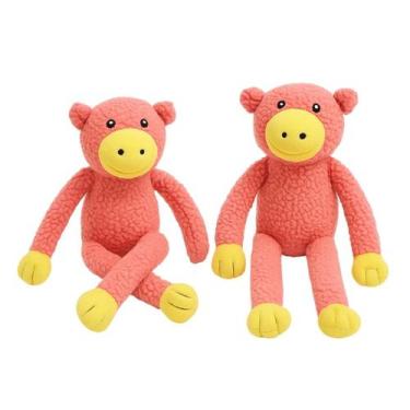 Imagem de Kit 2 Brinquedos De Pelúcia Para Cachorro Pet Mordedor Porco Com Som -