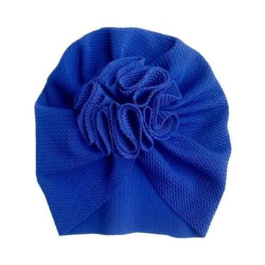 Imagem de Chapéu Turbante Com Flores Para Bebês Meninas, Gorro Macio Para Recém-