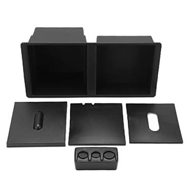 Imagem de Keenso Porta-luvas para console central, organizador de console central multifuncional 22817343, substituição para Silverado 1500 2014-2018