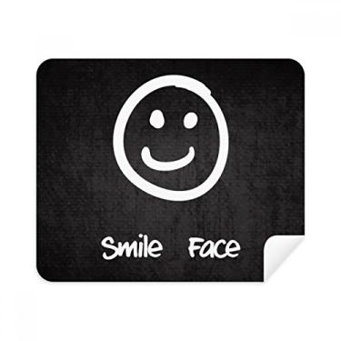 Imagem de SLE White Cute Chat Happy Pattern Pano de limpeza Limpador de tela 2 peças Tecido de camurça