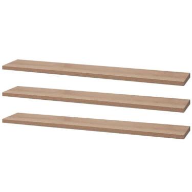 Imagem de Kit 3 Prateleiras 50 x 20cm Carvalho Suporte Invisível