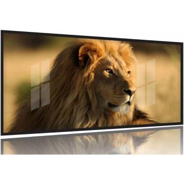 Imagem de Quadro Leão na Natureza decorativo 130x60 Moldura Preta 2x2