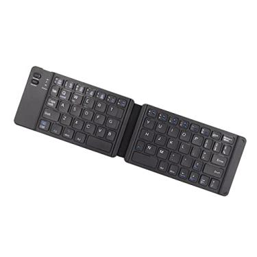 Imagem de Teclado dobrável bluetooth, teclado portátil sem fio bluetooth bolso dobrável teclado mini multi dispositivo recarregável teclado sem fio para tablet laptop(Preto)
