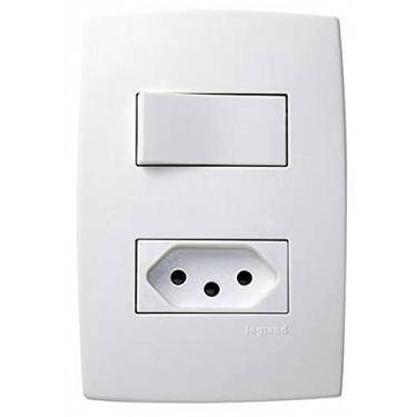 Imagem de INTERRUPTOR SIMPLES + TOMADA 2P+T 4X2 10A BRANCO - PIALPLUS - PIAL - 615074