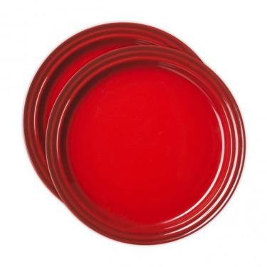 Imagem de Prato Redondo 27 cm 2 Peças Vermelho Le Creuset