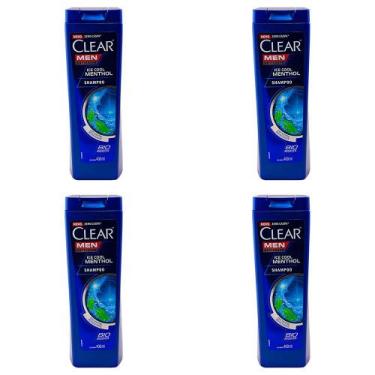 Imagem de Kit 4 Und Shampoo Clear Anticaspa Ice Cool 400ml