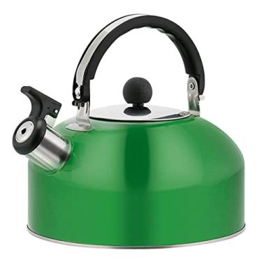 Imagem de chá chaleira, apito 1,8 l chaleiras chá fogão durável aço inoxidável garrafa acampamento pote leve bule ergonômico