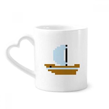 Imagem de Caneca Sea Pixel de cerâmica de café copo de coração de vidro