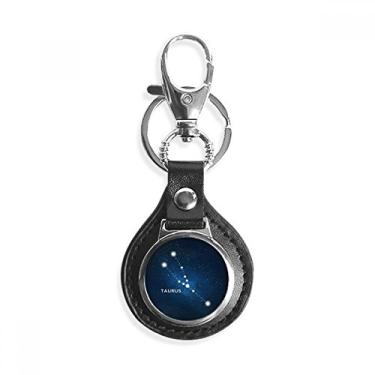 Imagem de Chaveiro de couro com símbolo do zodíaco da constelação de Touro chaveiro de carro presente, Multicor