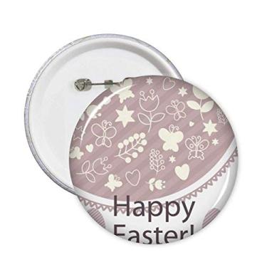 Imagem de Broche de estrela de ovo roxo Happy Easter Festival 5 peças