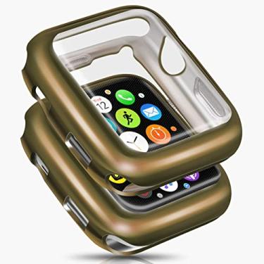 Imagem de ORIbox Capa ultrafina compatível com Apple Watch Series 6, Apple Watch Series 5, Apple Watch Series 4, Apple Watch SE, TPU HD capa protetora completa