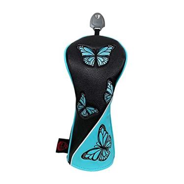 Imagem de UGPLM Golf Wood Headcover Protetor Sleeve Plush Forro Anti Scratch Head Cover for Sports Accessories Travel Transport Golfer Gift, UT preto