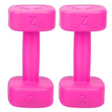 Imagem de Haltere Fitness Pratical 3 Cores Opcional 2 Haltere de 1,8 kg, Antiderrapante para Escritório para Academia (Rosa Vermelho)