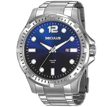 Imagem de Relógio Seculus Masculino Prata Long Life 20800g0svna1 Analógico 5 Atm Cristal Mineral