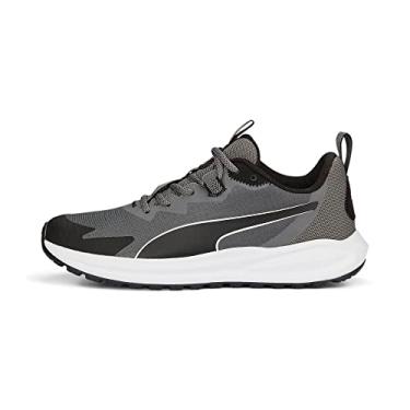 Imagem de PUMA Tênis masculino Twitch Runner Trail, Castlerock - puma preto-puma branco, 12