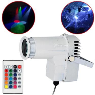 Imagem de Pinspot Mini Projetor Luz Led Colorida Rgb 10W Feixe De Luz, Espelho,