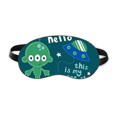 Imagem de Capa para sombra noturna macia para olhos Hello Alien Sleep Eye Shield Universe And Alien