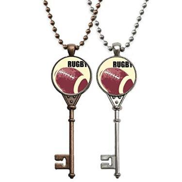 Imagem de OFFbb-USA Ball National Sports Racing Chaveiro colar pingente joias decoração para casais