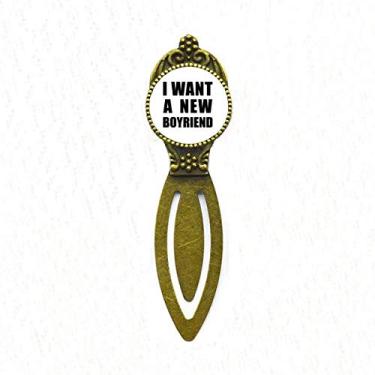 Imagem de Marcador de página "I Want A New Boyfriend Art Deco", marcador de página retrô para escritório