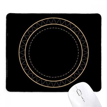 Imagem de Mousepad com estampa de totem, formato de círculo, borda costurada, tapete de borracha para jogos
