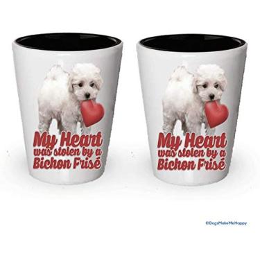 Imagem de Copo de shot My Heart Was Stolen By a Bichon Frise - Presente Bichon Frise (4)
