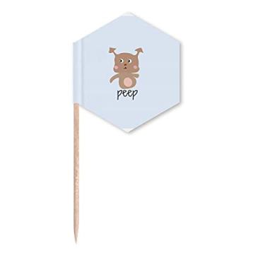 Imagem de Ícone de figura de veado Peep Art Deco presente moderno palito bandeiras de cupcake palitos festa celebração