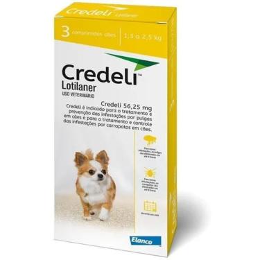 Imagem de Antipulgas Carrapatos Credeli 03 Comprimido Caes 1,3 A 2,5kg
