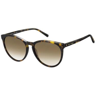 Imagem de Óculos de Sol Tommy Hilfiger 1724S Havana Preto Lente Marrom-Feminino
