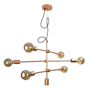 Imagem de Pendente Bivolt Soquete Orbe Blumenau Dourado