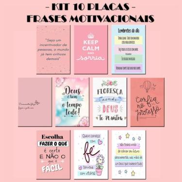 Kit Placas Com Frases Bonitas 13x20 – 10 Unidades em Promoção na Americanas