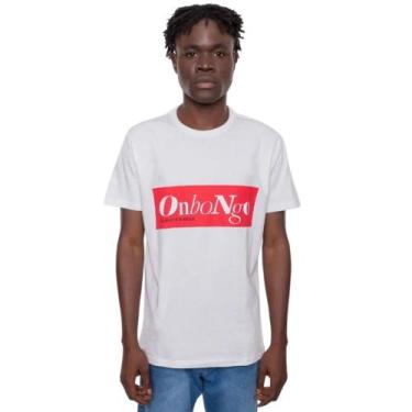 Imagem de Camiseta Masculina Onbongo Letterring Off White D872a