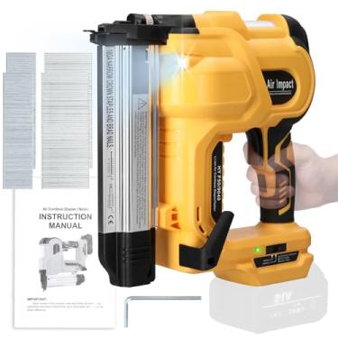 Imagem de CIADAZ Máquina de pregar sem fio, grampeador elétrico, carpintaria, com 200 peças de 32mm e 200 peças de 50mm