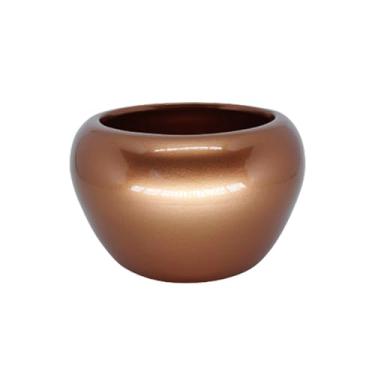 Imagem de Cachepot Vasinhos Para Arranjo Vaso Centro de Mesa Cerâmica Orquídea Suculentas Tam M (Cobre)