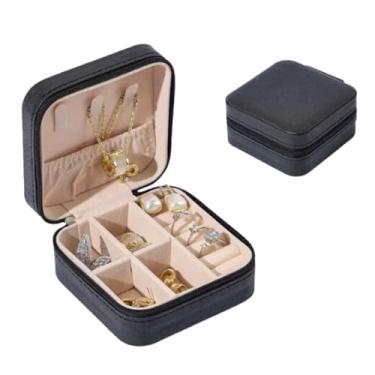 Imagem de Mini porta jóias com ziper viagens diversas cores INNOVI CRAFT (Preto)