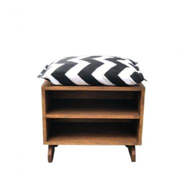 Imagem de Sapateira Puff Preto E Branco