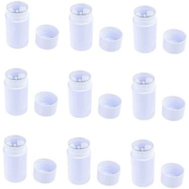 Imagem de Healthcom 10 recipientes de desodorante de plástico de 30 ml, tubos redondos de bálsamo labial, bastão de enchimento, 30 ml, frascos de desodorante de plástico recarregáveis, cosméticos para