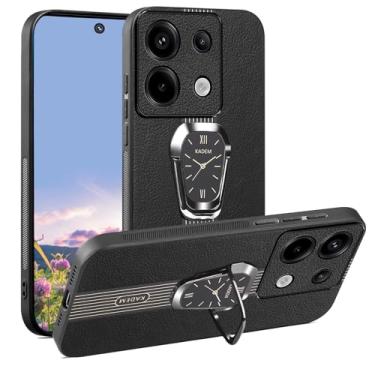 Imagem de Kainevy Capa de telefone para Xiaomi Redmi Note 13 Pro 4G capa de couro silicone preta fina à prova de choque capa protetora para celular Xiaomi Poco M6 Pro 4G capa com anel magnético suporte luxuoso