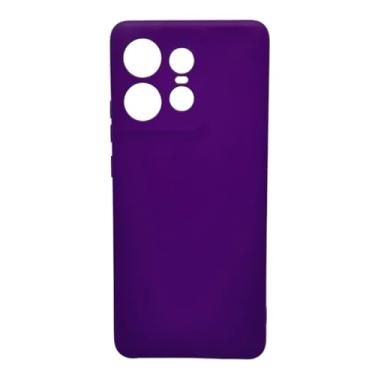 Imagem de Capa Capinha Tpu Silicone Fosca Para Motorola Edge 50 Pro 5g Interior Dentro Fosco Macio (Roxo)