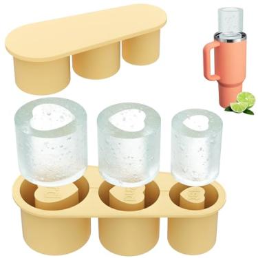 Imagem de AWINNER Acessórios de silicone compatíveis com bandeja de gelo Stanley Cup – compatível com copo de 1,134 g para freezer, café, bebida, suco, uísque, coquetel e mais (amarelo, 1,134 g)