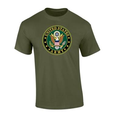 Imagem de Trenz Shirt Company Camiseta masculina Patriotic Veteran United States Army USA Seal manga curta, Militar, XXG