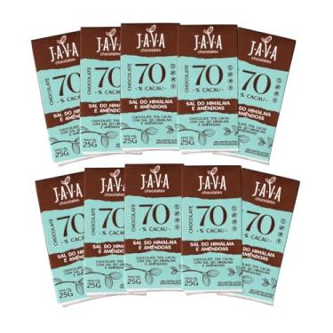 Imagem de Chocolate 70% Cacau com SAL do HIMALAIA e Amêndoas - PACK 10 tabletes de 20g