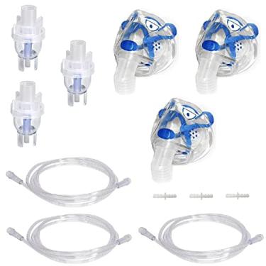 Imagem de ResOne Pacote com 3 acessórios de substituição para nebulizador com copo, máscara pediátrica para cães, tubo de 1,8 m, conector