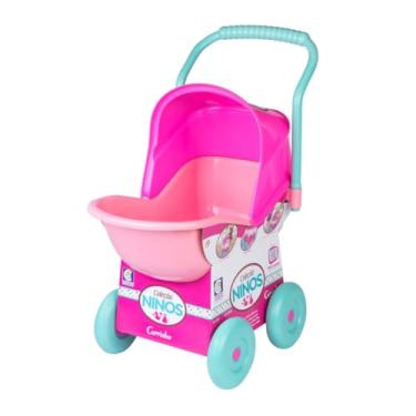 Imagem de Carrinho de Brinquedo Boneca Rosa Bebê Reborn